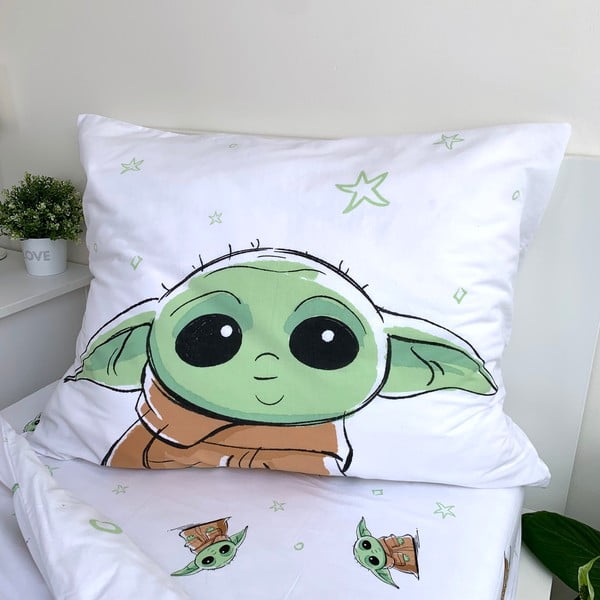 Pamučna dječja posteljina za krevet za jednu osobu 140x200 cm Star Wars Baby Yoda – Jerry Fabrics-image-4