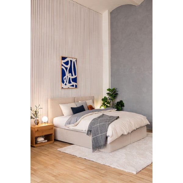 Bež boxspring krevet 160x200 cm Olia Bold – Bonami Selection-image-1