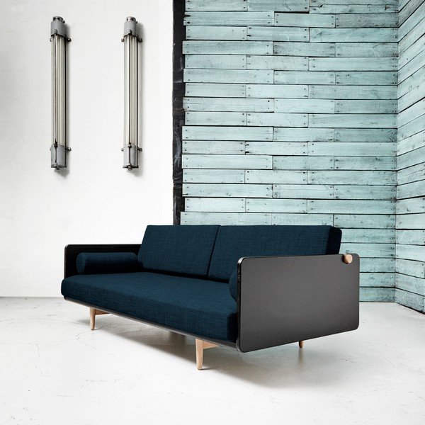 Promjenjivi kauč Karup Deva Black / Raw Oak / Deep Blue-image-1