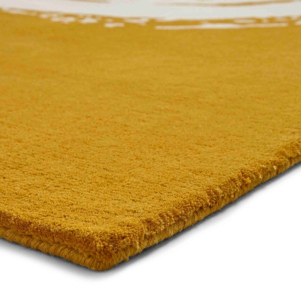 Senf žuti tepih od vune Think Rugs Elements Circle, 120 x 170 cm-image-2
