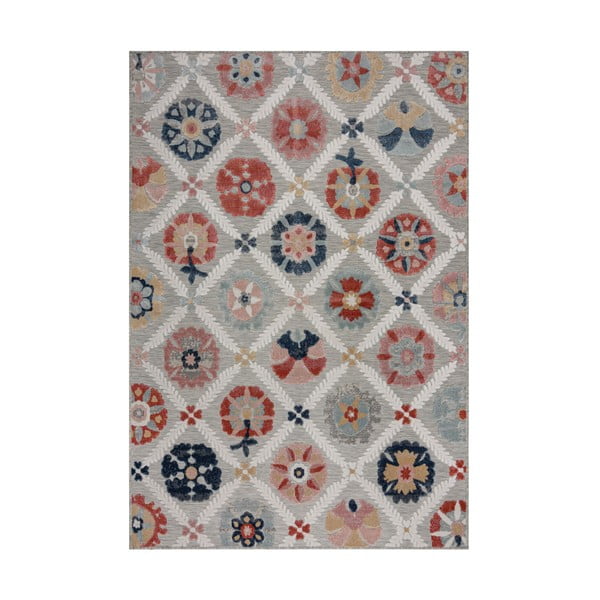 Sivi vanjski tepih 290x200 cm Flora - Flair Rugs