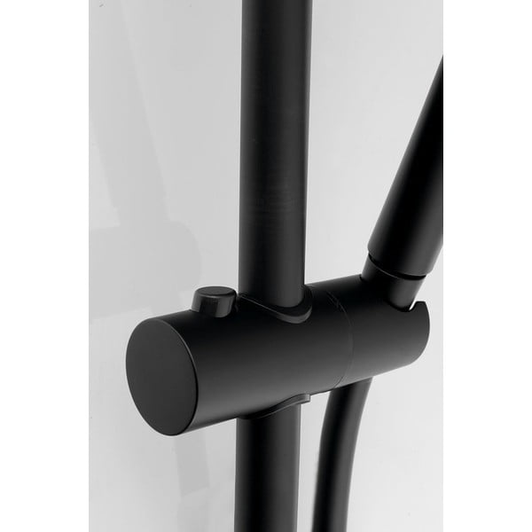 Mat crni mjedeni set za tuš kabinu sa ručnim tušem/s kliznim nosačem 70 cm – Sapho-image-1