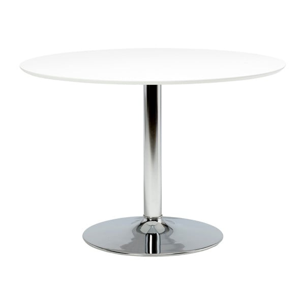 Bijeli okrugli stol za blagovanje Actona Ibiza, ⌀ 110 cm