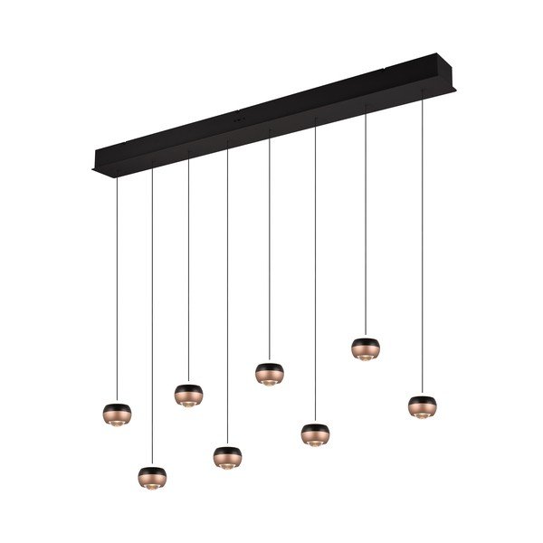 Crna/u bakrenoj boji LED viseća svjetiljka s metalnim sjenilom Orbit – Trio Select-image-3