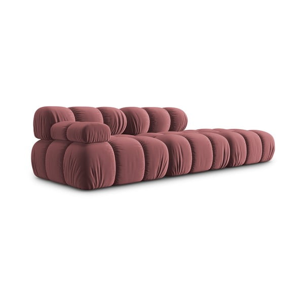 Ružičasta baršunasta sofa 282 cm Bellis – Micadoni Home-image-3