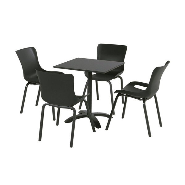 Crni vrtni blagovaonski stol Hartman Romeo, 68 x 68 cm-image-2