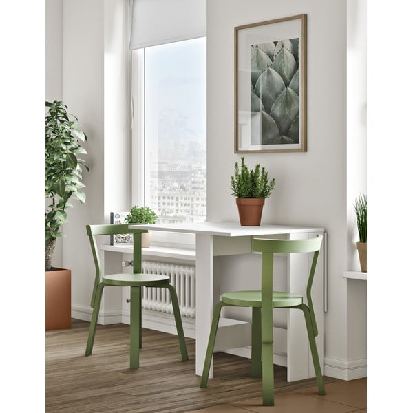 Proširiv blagovaonski stol s bijelom pločom stola 76x28 cm Papillon – TemaHome-image-1