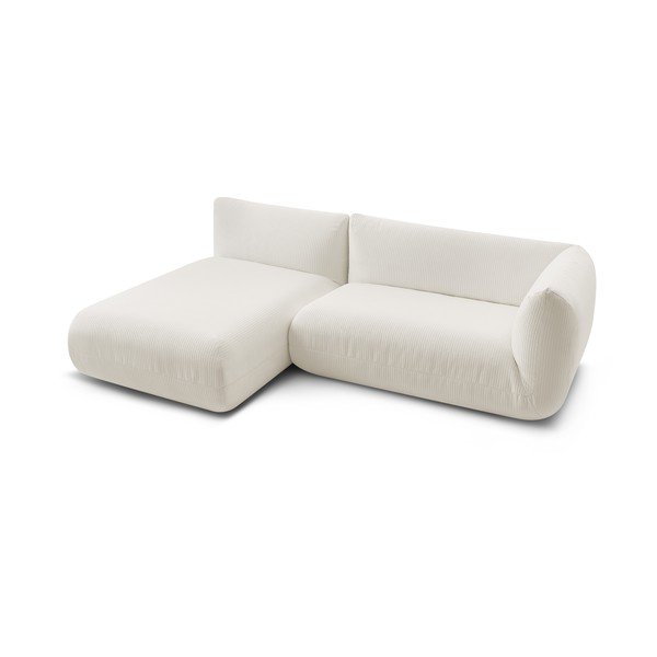 Kutna garnitura od bijelog samta (lijevi kut) Lecomte - Bobochic Paris-image-4