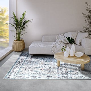 Svijetlo plavi tepih 80x150 cm Saveh Cream Blue – Elle Decoration