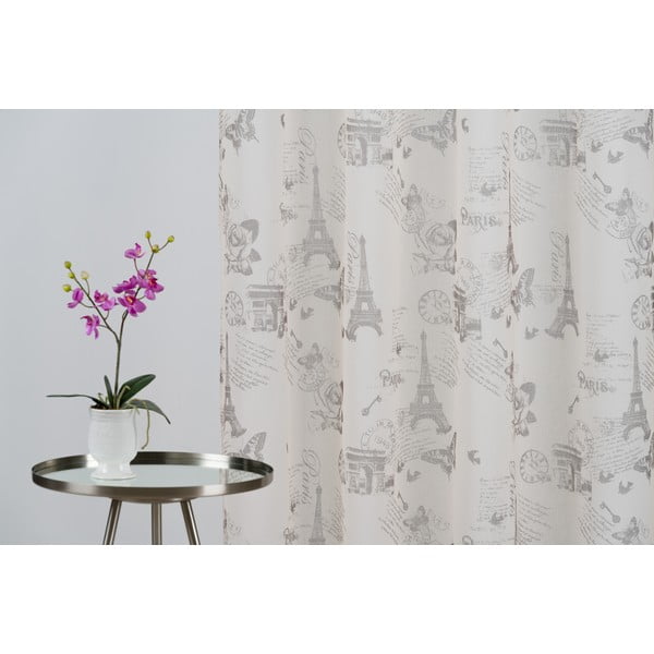 Bež prozirna zavjesa 140x245 cm Defence – Mendola Fabrics-image-3