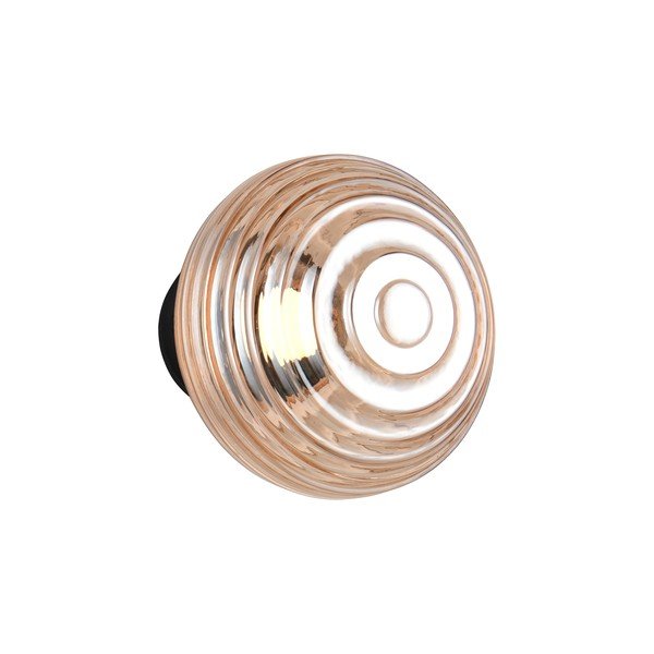 Jantarna staklena LED zidna lampa s USB ø 15,5 cm Earl – Reality-image-3