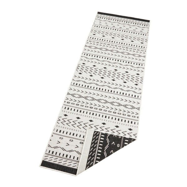 Crno-krem vanjski tepih NORTHRUGS Cuba, 80 x 250 cm-image-3