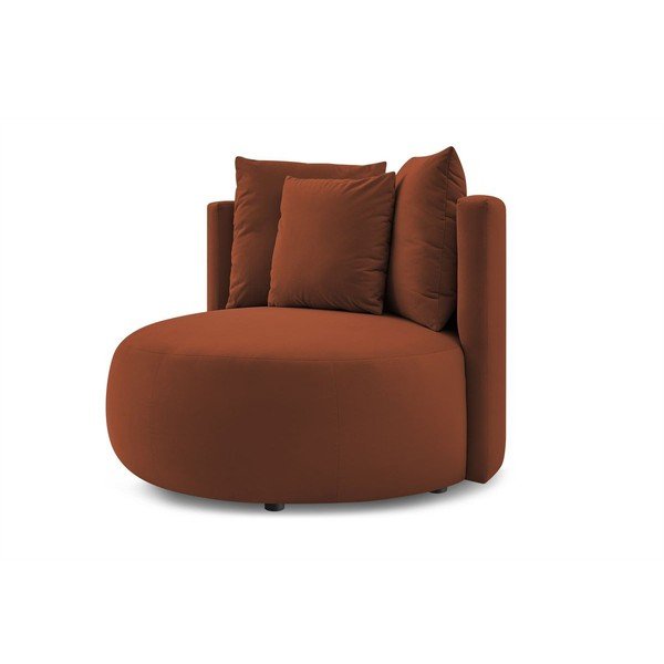 Narančasta baršunasti fotelja Cesar – Bobochic Paris