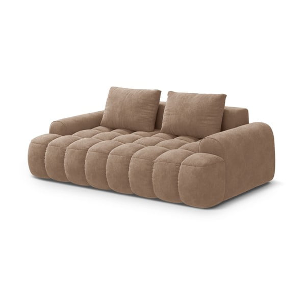 Svjetlo smeđa baršunasti sofa 200 cm Linz – Cosmopolitan Design-image-2