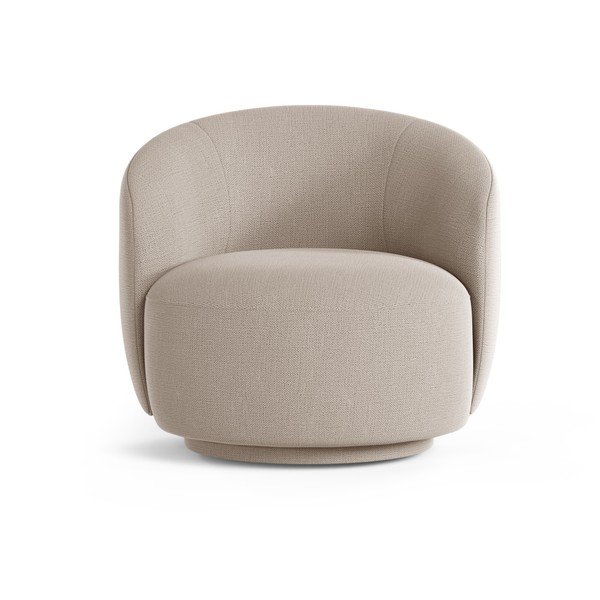 Svjetlo smeđa okretna fotelja od šenila Letizia – Micadoni -image-1