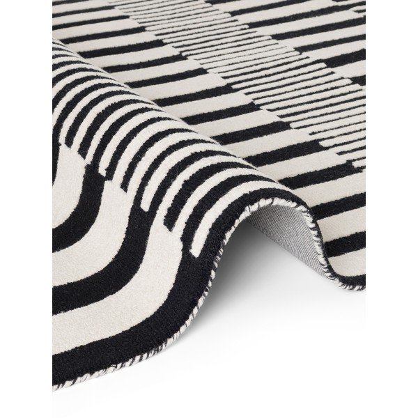 Crno-bijeli ručno rađen vunen tepih 120x180 cm Stryve Pulse – Elle Decoration-image-4