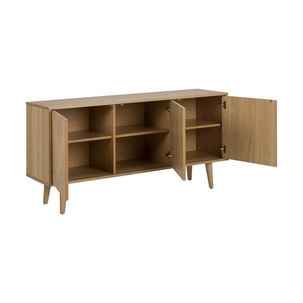 Niska komoda u dekoru hrasta u prirodnoj boji 150x75 cm Nagano – Actona-image-3