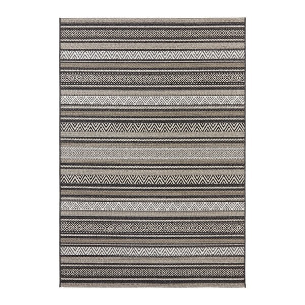 Crno-smeđi tepih prikladan za van Elle Decoration Bloom Rodez, 80 x 150 cm