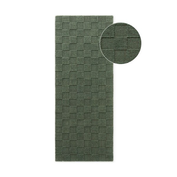 Tamno zelena ručno rađena vunena staza 80x200 cm Scala – Villeroy&Boch
