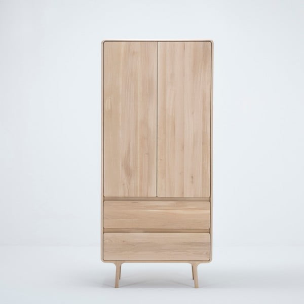 Ormar od masivnog hrasta sa 2 ladice Gazzda Fawn-image-3