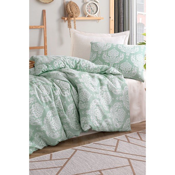 Zelena posteljina za krevet za jednu osobu 140x200 cm Post – Mijolnir-image-1