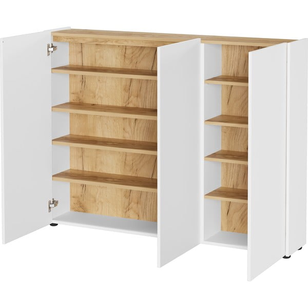 Bijeli ormarić u dekoru hrasta 138x105x25 cm Libbiano – Germania-image-2