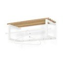 Bijela/u prirodnoj boji metalna zidna vješalica s policom 76 cm Marco – Spinder Design