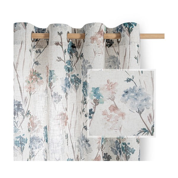 Svijetlo plava/krem zavjesa 135x250 cm Flosi – Restilo