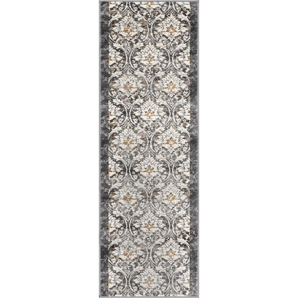 Tamno siva/boje slonovače staza 67x200 cm Soft Viskan – FD