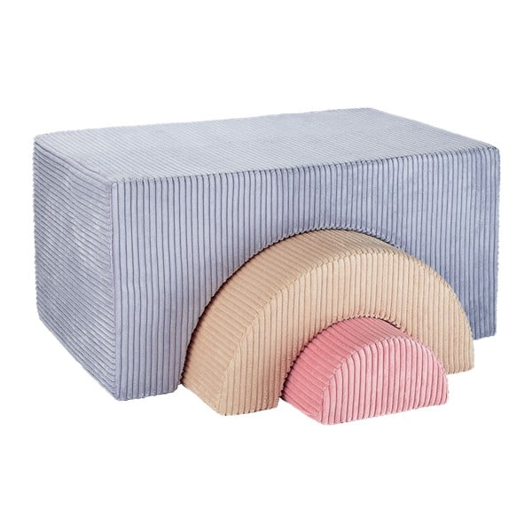 Plavi set mekanih igrački od pjene od samta 75x49x37 cm Rainbow Montessori – Wigiwama