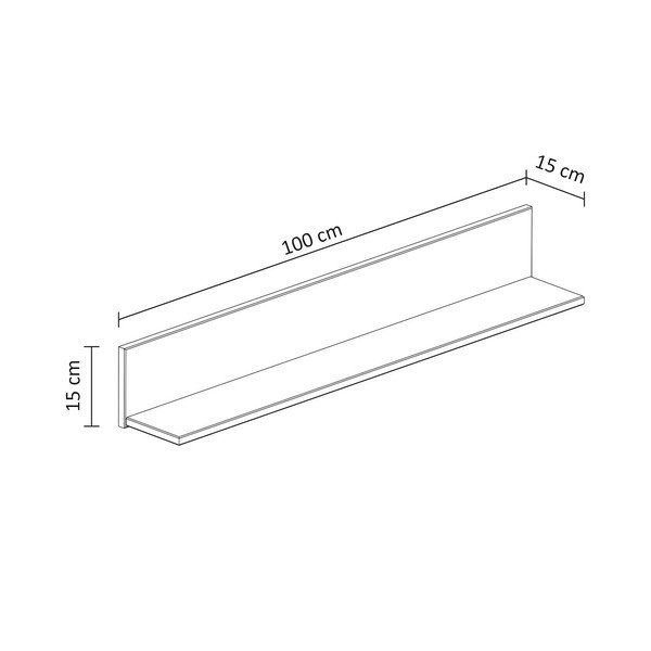 Bijela polica od masivnog bora 100 cm Teramo – Støraa-image-4