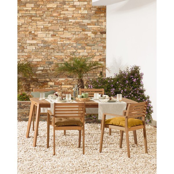 Vrtni sklopivi blagovaonski stol od drveta eukaliptusa Kave Home Hanzel-image-1