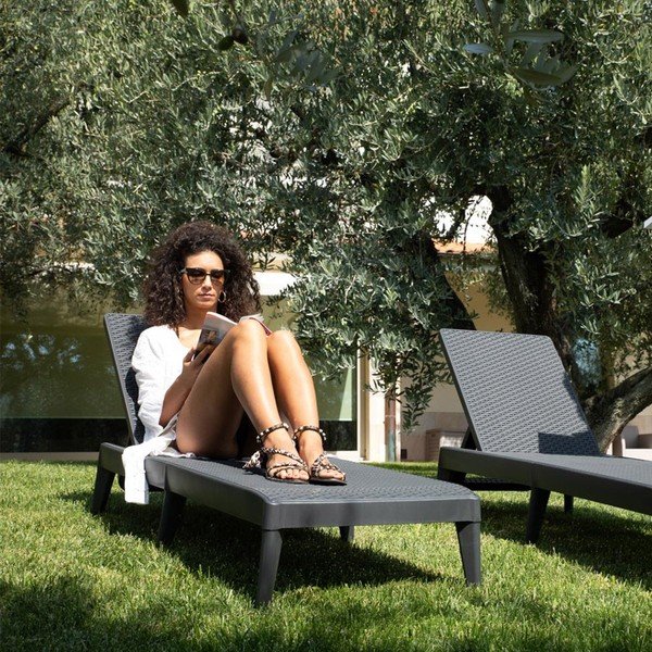 Crna vrtna ležaljka od umjetnog ratana Numana – Toomax-image-1