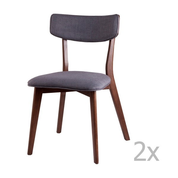 Set od 2 tamnosive blagovaonske stolice sømcasa Lin