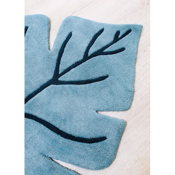 Plavi dječji tepih 105x150 cm Monstera Leaf – Lilipinso-image-3