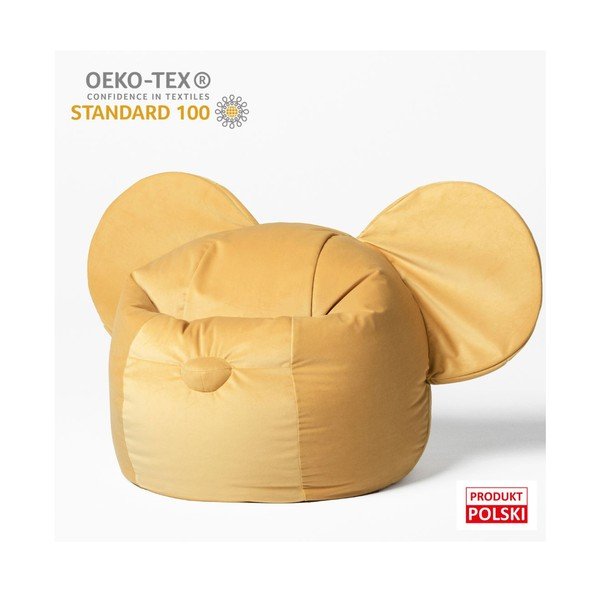 Žuta  dječja vreća za sjedenje Ears – The Brooklyn Kids-image-2