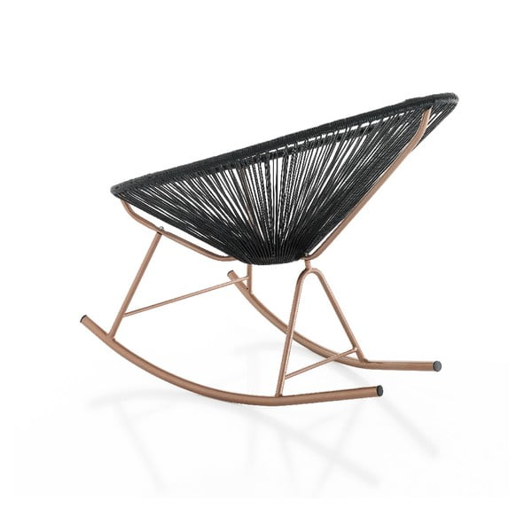 Crna stolica za ljuljanje pogodna za eksterijer Tomasucci Numana-image-2