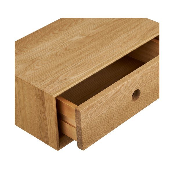 Polica od punog hrasta u svijetloj prirodnoj boji 40 cm Luzern – House Nordic-image-4