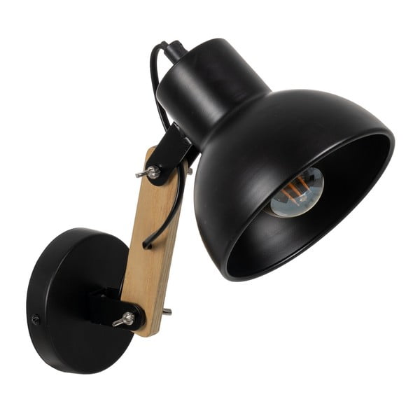Crna/u prirodnoj boji zidna lampa – Ixia-image-1