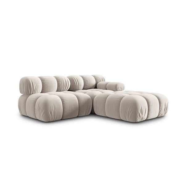 Bež baršunasti sofa 282 cm Bellis – Micadoni -image-4