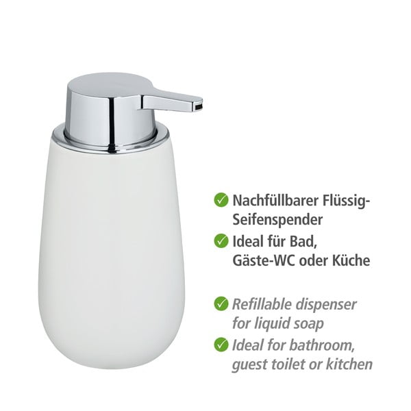 Bijeli keramički dozator sapuna Wenko Badi-image-2