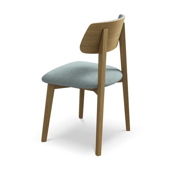 Plava blagovaonska stolica od masivnog drveta Niu – Makamii-image-3