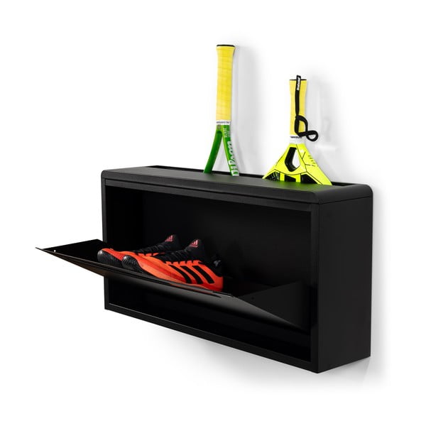 Crni metalni preklopni/viseći ormarić za cipele 76x38x18 cm Sportiva – Spinder Design-image-4
