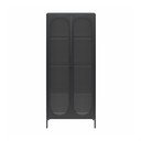 Crna metalna vitrina 80x186x40 cm Luna – Støraa