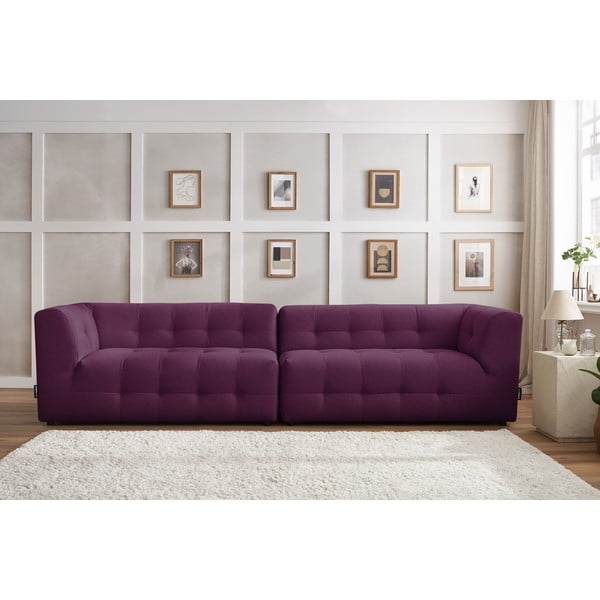 Tamnoljubičasta sofa 324 cm Kleber - Bobochic Paris-image-1