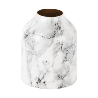 Bijelo-crna željezna vaza PT LIVING Marble, visina 10 cm