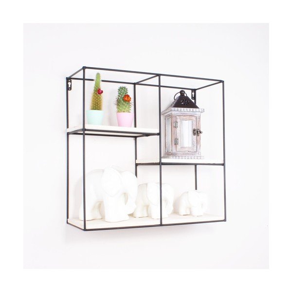 Metalna zidna polica North Carolina Scandinavian Home Decor Cube-image-1