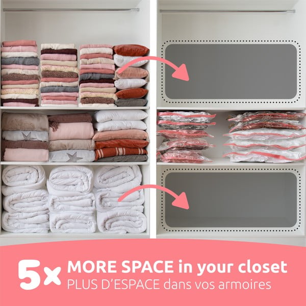 Vakuum vrećice za odjeću u setu 5 kom Aspispace M/L – Compactor-image-1