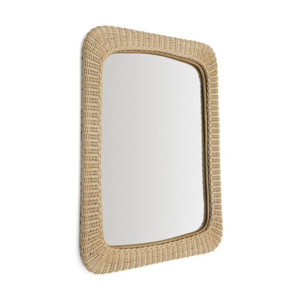 Zidno ogledalo s okvirom od ratana 58x79 cm Zilna – Kave Home