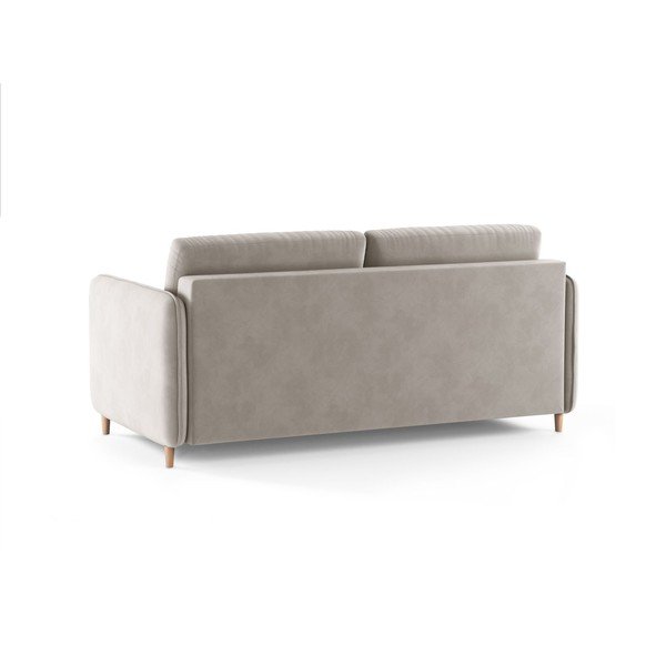 Bež baršunasti sofa za spavanje 184 cm – Micadoni -image-3